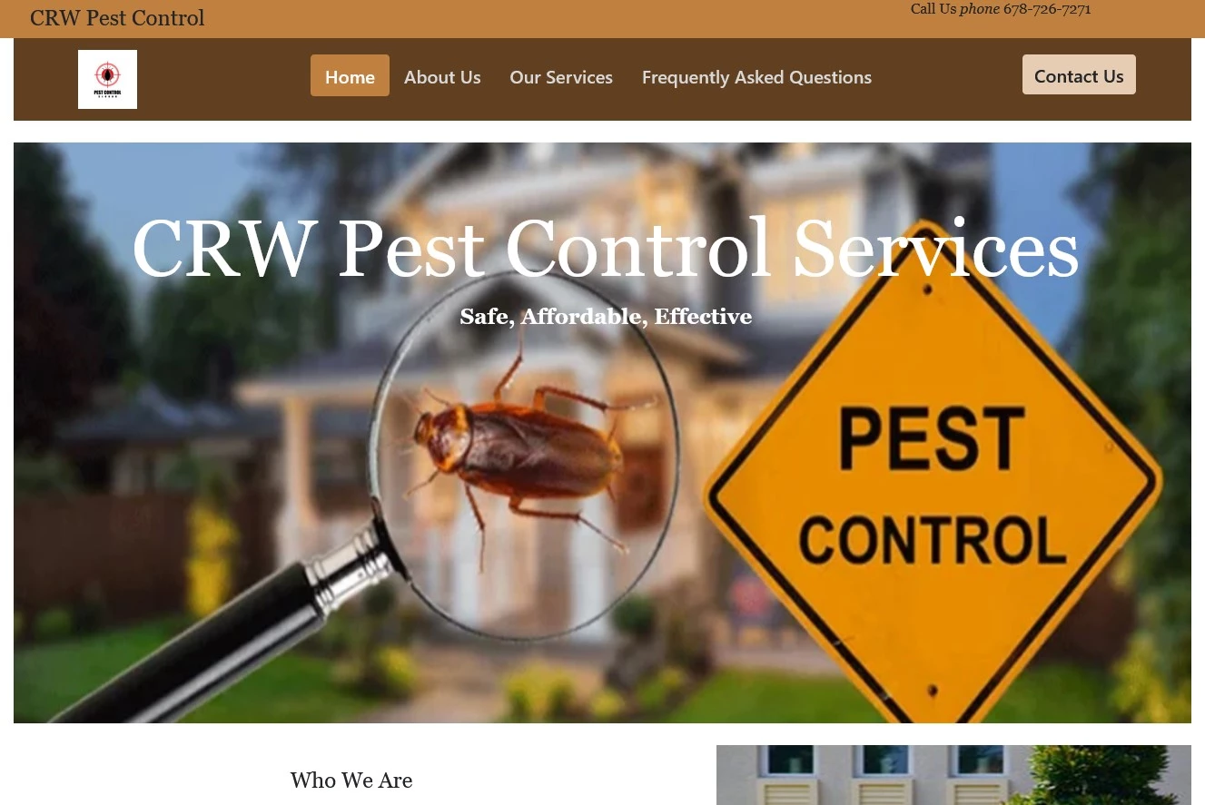 Clickable Picture of our sample number two website home page